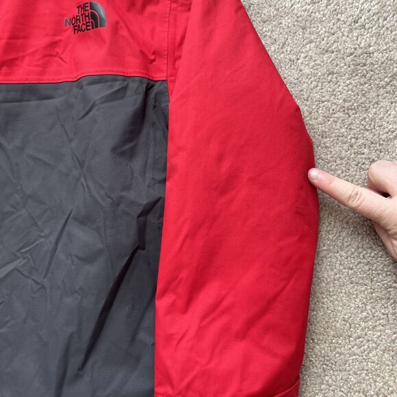 North Face 3 in 1 Jacket Set Boys XXS 5 Dryvent Fleece Inner Rain Colorblock Red - Picture 7 of 13